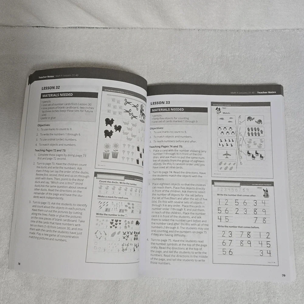 AOP Lifepac Kindergarten Language Arts / Math Teacher's Edition Homeschool Books